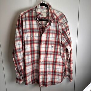 Roper Wear The West Plaid Shirt Mens M Button Front Western Cowboy Casual‎